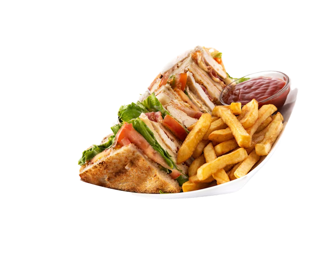 Sanduíche com batatas fritas
